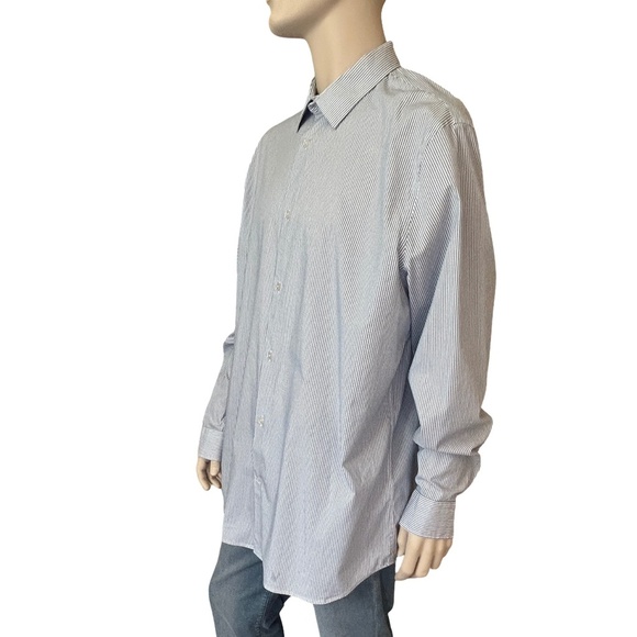 Banana Republic Stripe Dress Shirt Button Front Long Sleeve Cotton XXL Excellent - Picture 2 of 11